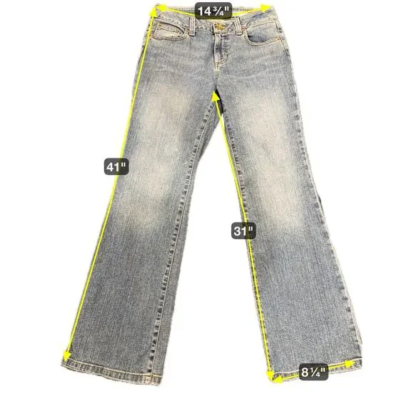 DKNY Soho Jean-Womens Blue Medium Wash Denim Jeans-Bootcut-Size 6S/C - Picture 2 of 16